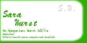 sara wurst business card